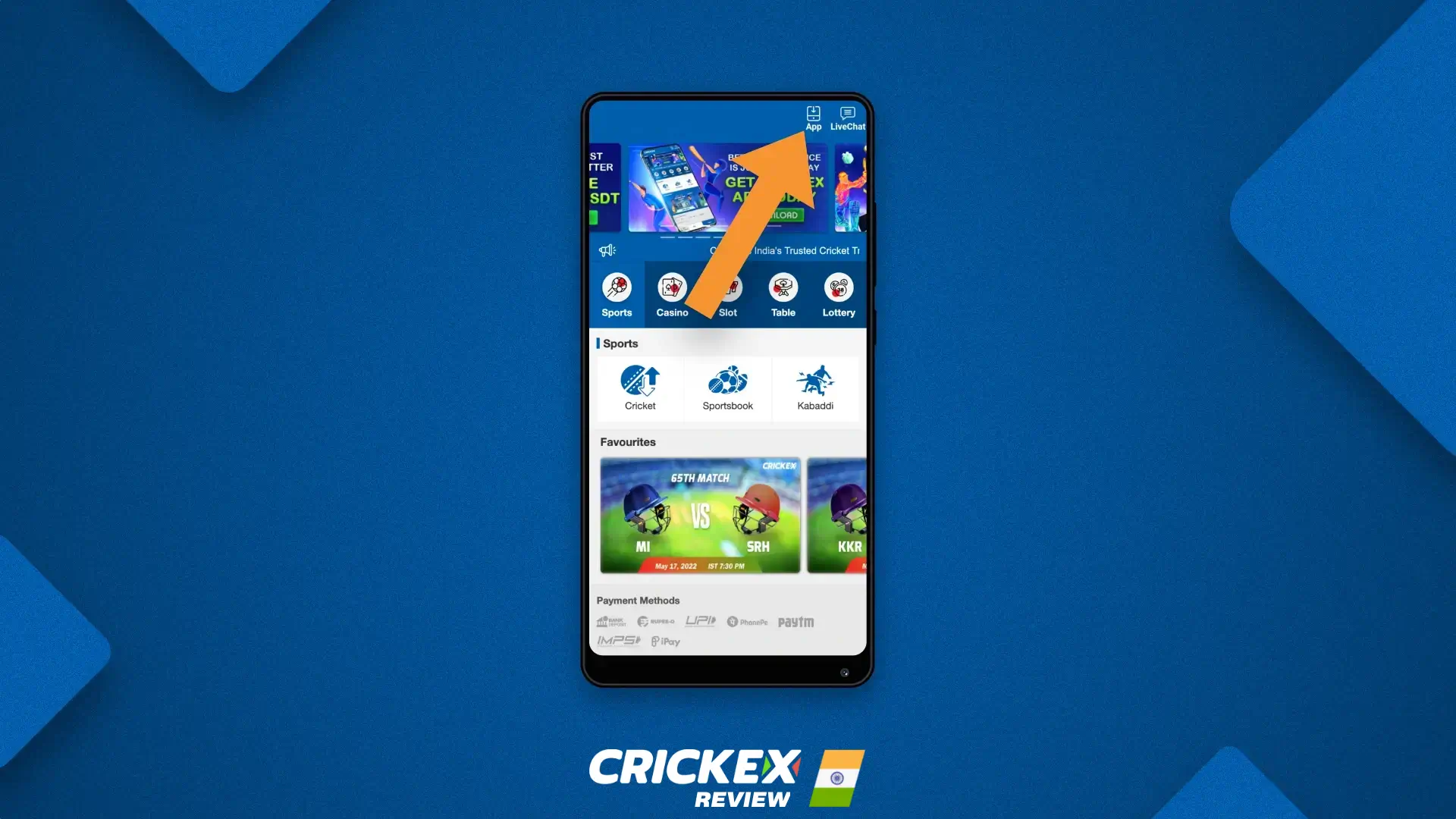 Android उपकरणों के लिए Crickex ऐप डाउनलोड करें