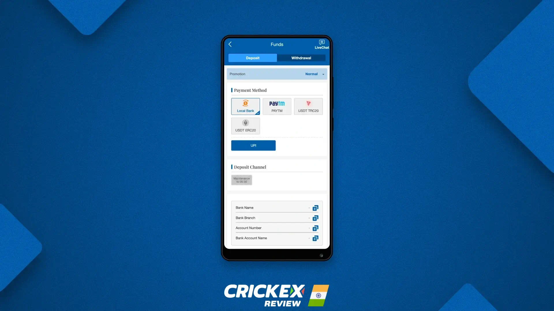 भारतीय खिलाड़ियों के लिए Crickex मोबाइल ऐप में उपलब्ध भुगतान विधियां