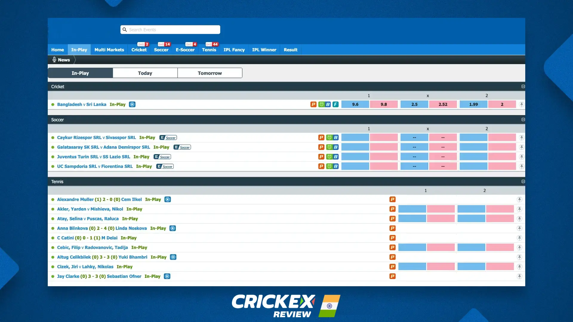 Crickex Sports Betting Exchange in India