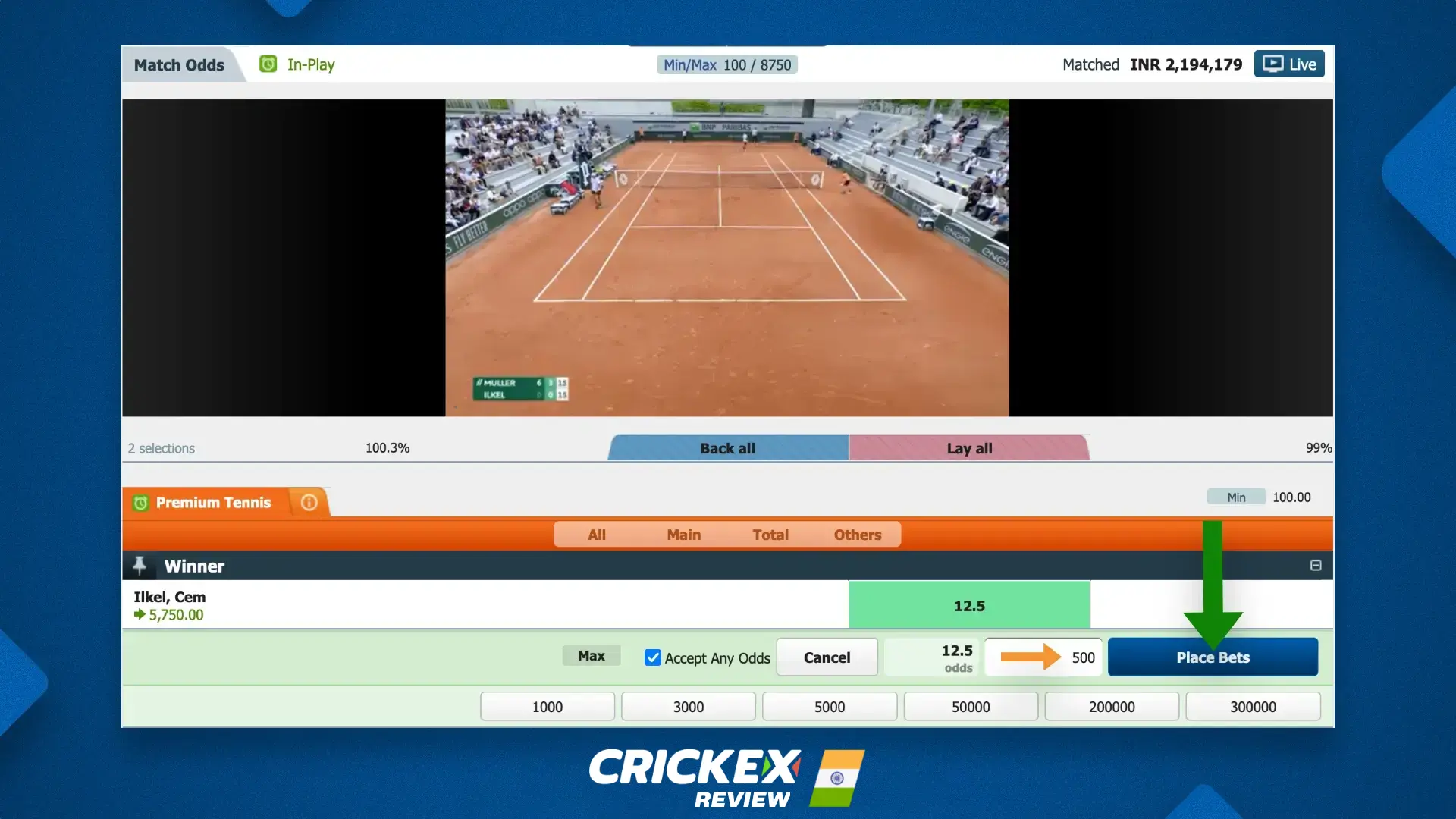 Crickex Sports Betting Exchange Section
